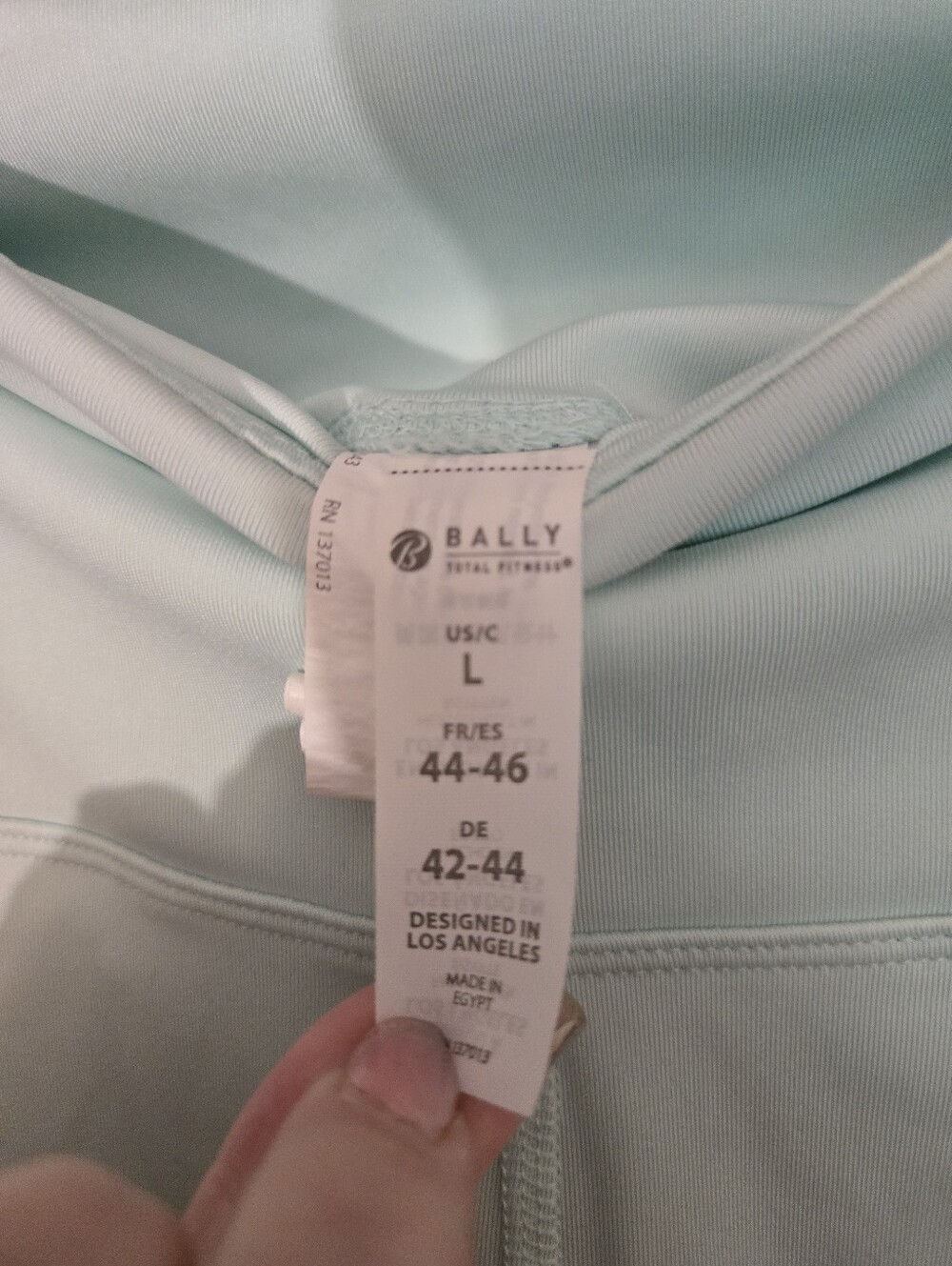 High-Waist Light Blue Womens Leggings with Side Pockets Large - Picture 4 of 4